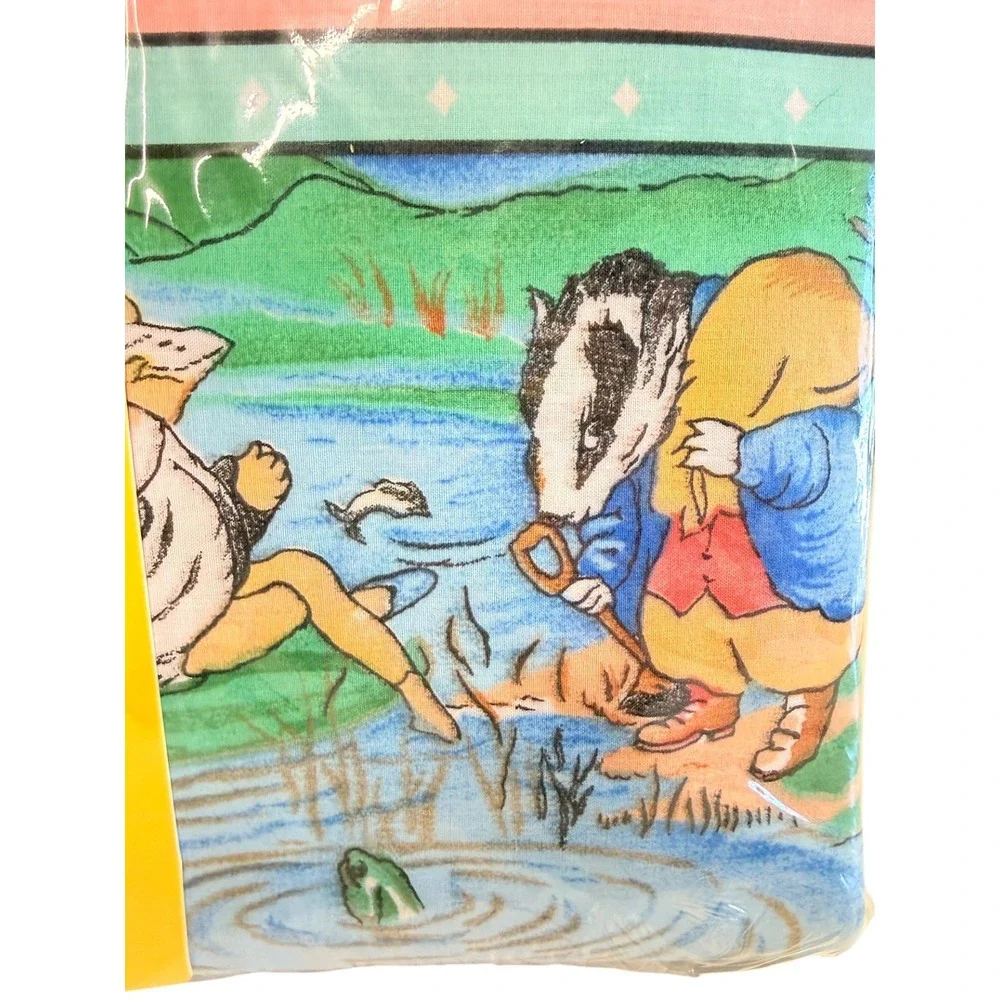 New Vintage 1987 Cannon Royal Family Beatrix Potter Twin Sheet  3pc Peter Rabbit